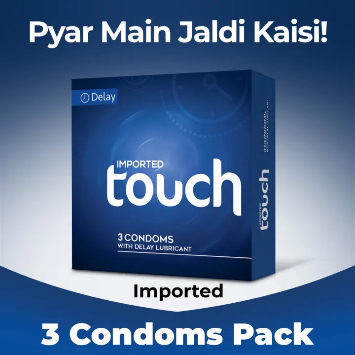 Touch Delay Condoms - Pack of 3 - With Delay Lubricant