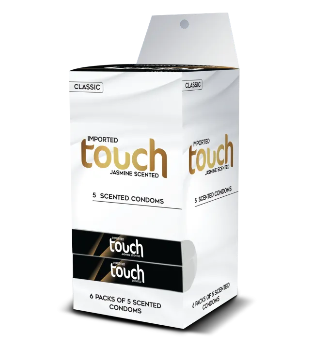 Touch Classic Condom Tray - Jasmine Scented - Pack of 5 - 30 Pieces (6 x 5's)